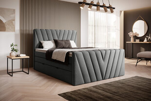Кровать NORE Candice Flores 04, 140x200 см, серый цвет цена и информация | Кровати | hansapost.ee