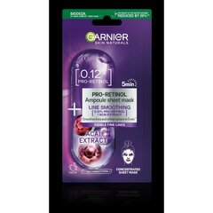 Ampull-lehtmask Garnier Skin Naturals Pro-Retinol, 19 g hind ja info | Näomaskid ja silmamaskid | hansapost.ee