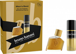 Komplekt Bruno Banani Man's Best meestele: tualettvesi EDT 30 ml + spreideodorant 50 ml hind ja info | Parfüümid meestele | hansapost.ee