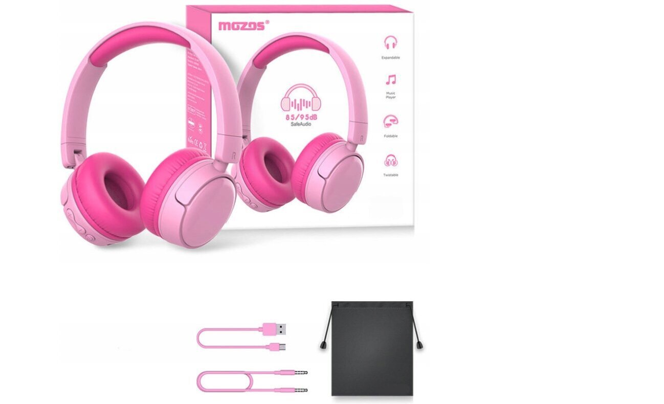 MozosKID3-BT juhtmevabad kõrvaklapid (roosa) цена и информация | Kõrvaklapid | hansapost.ee