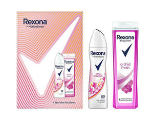 Kosmeetiline kinkekomplekt naistele Rexona Sexy Bouquet 48: antiperspirant deodorant 150 ml + Orchid Fresh dušigeel 250 ml hind ja info | Deodorandid | hansapost.ee