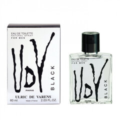 Tualettvesi Ulric De Varens Black EDT meestele, 60 ml hind ja info | Parfüümid meestele | hansapost.ee