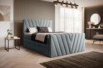 Кровать NORE Candice Velvetmat 04, 160x200 см, серого цвета