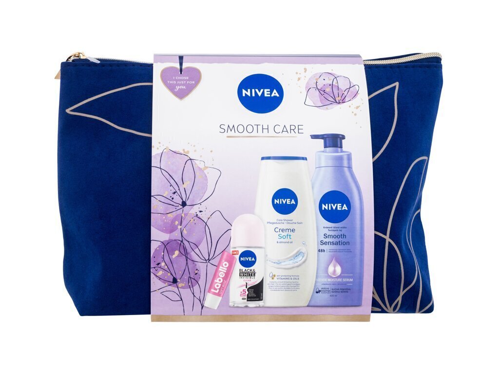 Kehahoolduskosmeetika komplekt-kingitus naistele Nivea Smooth Care цена и информация | Kehakreemid, kehaõlid ja losjoonid | hansapost.ee