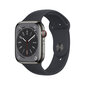 Apple Watch Series 8 GPS + Cellular 45mm Graphite Stainless Steel Case ,Midnight Sport Band - MNKU3UL/A цена и информация | Nutikellad, laste nutikellad | hansapost.ee