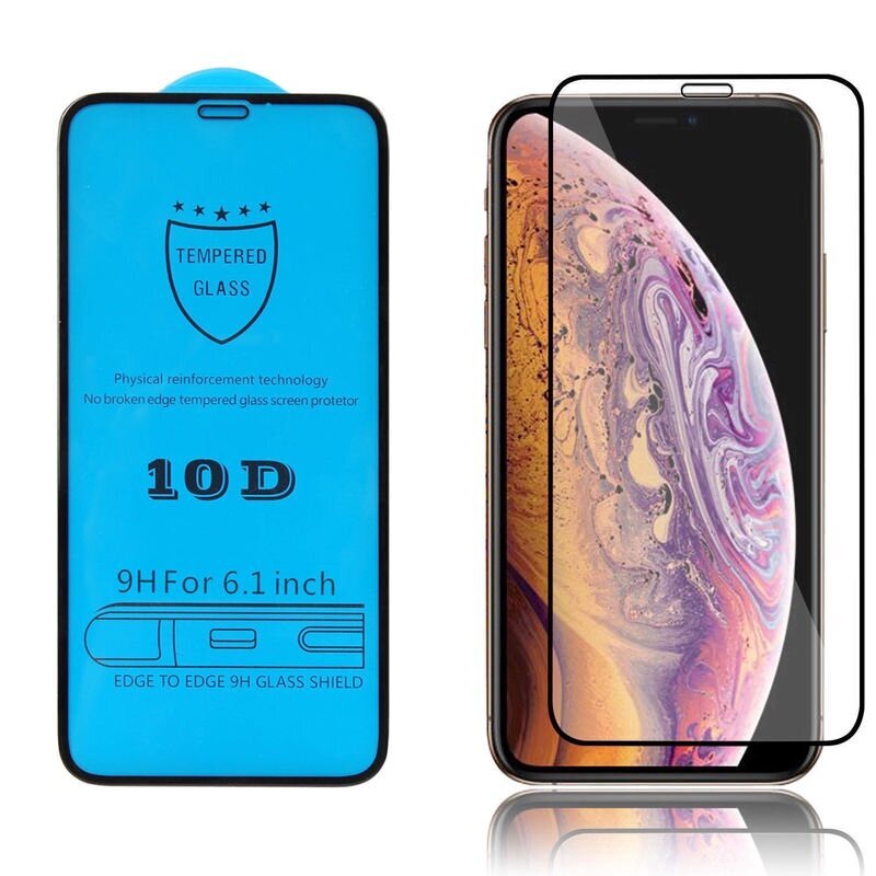 LCD kaitsev karastatud klaas 10D Full Glue Huawei P30 Lite/Nova 4E, kumer, must hind ja info | Ekraani kaitseklaasid ja kaitsekiled | hansapost.ee