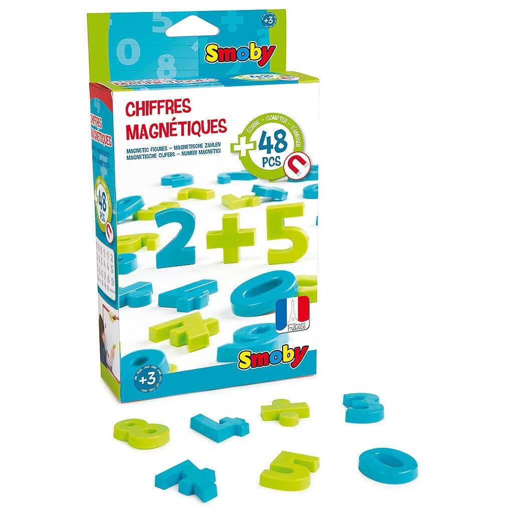 Magnetiliste numbrite komplekt Smoby, 48 tk. hind ja info | Arendavad laste mänguasjad | hansapost.ee
