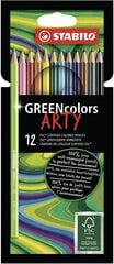 Värvilised pliiatsid Stabilo, 12 värvi hind ja info | Kunstitarbed, voolimise tarvikud | hansapost.ee