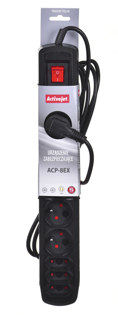 Pikendusjuhe Activejet APN-8g/-BK, 3 m цена и информация | Pikendusjuhtmed | hansapost.ee