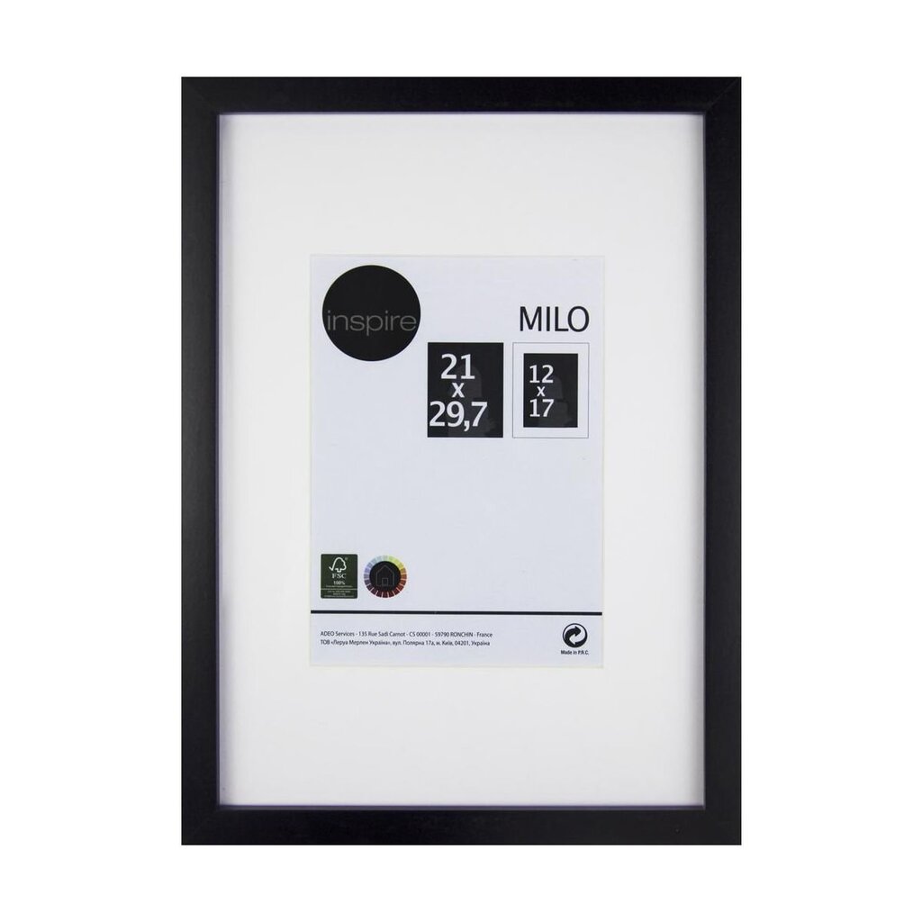 Pildiraam MILO 21x29,7 cm, must цена и информация | Pildiraamid | hansapost.ee