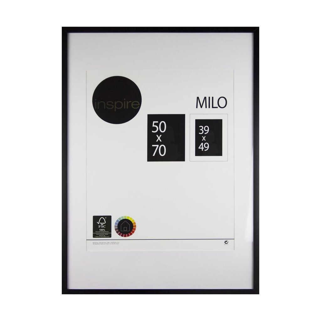 Pildiraam MILO 50x70 cm, must цена и информация | Pildiraamid | hansapost.ee