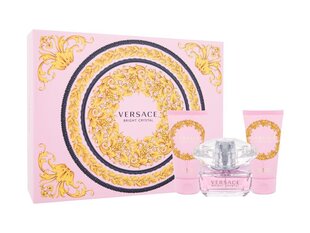 Косметический подарочный набор для женщин Versace Bright Спрей Crystal EDT 50 мл +лосьон для тела 50 мл+гель для душа 50 мл цена и информация | Versace Духи, косметика | hansapost.ee