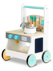 Деревянная детская кухня на колесах «Ecotoys» цена и информация | Игрушки для девочек | hansapost.ee
