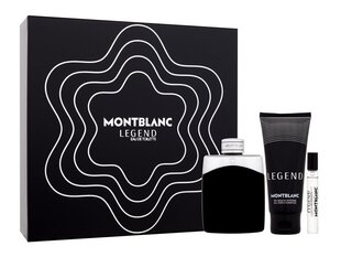 Kosmeetiline kinkekomplekt meestele Mont Blanc Legend: tualettvesi 100 ml + tualettvesi 7,5 ml + dušigeel 100ml hind ja info | Mont Blanc Parfüümid, lõhnad ja kosmeetika | hansapost.ee