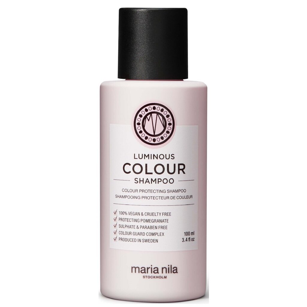 Šampoon värvitud juustele Maria Nila Luminous Colour Shampoo, 100ml цена и информация | Šampoonid | hansapost.ee