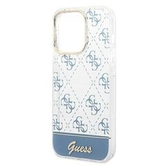 Guess GUHCP14LHG4MHB iPhone 14 Pro 6.1 "blue / blue hard4G Pattern Script hind ja info | Telefonide kaitsekaaned ja -ümbrised | hansapost.ee