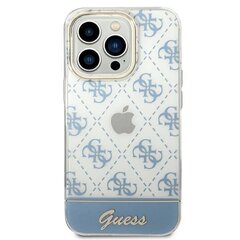 Guess GUHCP14LHG4MHB iPhone 14 Pro 6.1 "blue / blue hard4G Pattern Script hind ja info | Telefonide kaitsekaaned ja -ümbrised | hansapost.ee