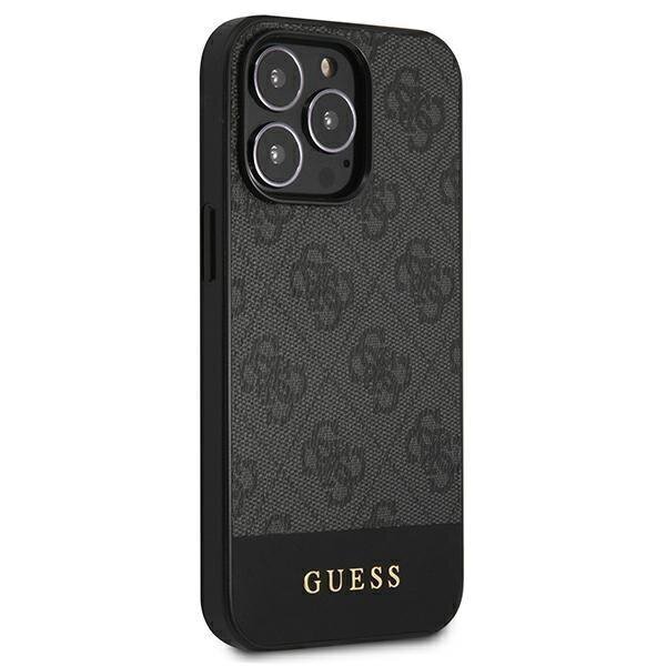 Guess GUHCP13XG4GLGR iPhone 13 Pro Max 6.7 "gray / gray hard4G Stripe Collection hind ja info | Telefonide kaitsekaaned ja -ümbrised | hansapost.ee