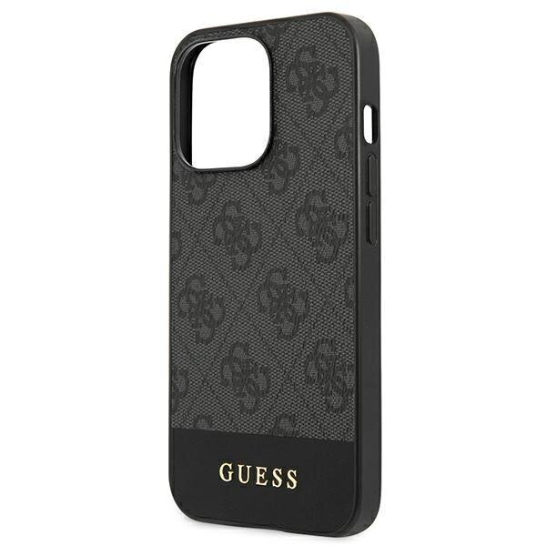 Guess GUHCP13LG4GLGR iPhone 13 Pro / 13 6.1 "gray / gray hard4G Stripe Collection цена и информация | Telefonide kaitsekaaned ja -ümbrised | hansapost.ee