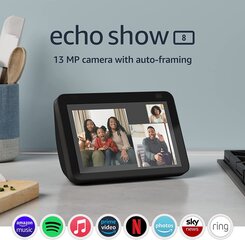 Умная колонка Echo show 8 2nd, черная цена и информация | Смарттехника и аксессуары | hansapost.ee