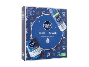 Набор Nivea Men Protect Shave: лосьон после бритья, 100 мл + пена для бритья, 200 мл цена и информация | Средства для бритья и косметика | hansapost.ee