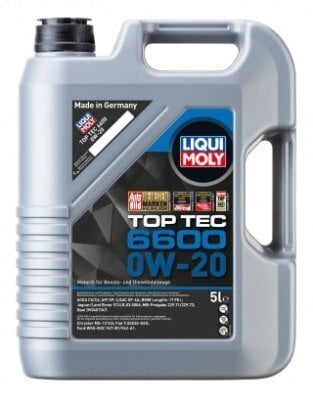 Mootoriõli Liqui Moly Top Tec 6600 0W20 mootoriõli C5/C6 5 liitrit hind ja info | Mootoriõlid | hansapost.ee