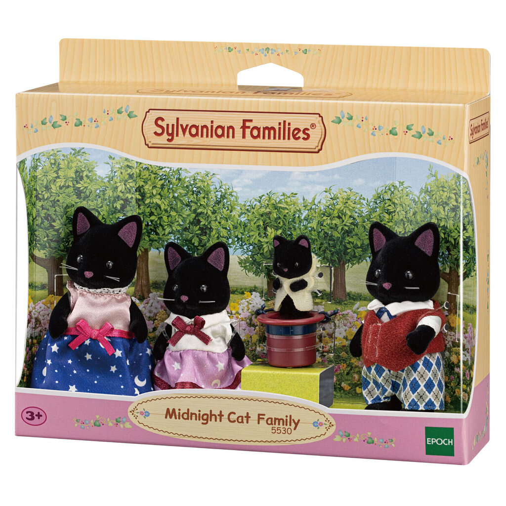 Musta kassi pere Sylvanian Families цена и информация | Mänguasjad tüdrukutele | hansapost.ee