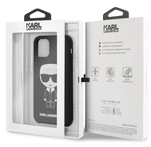 Telefoniümbris Karl Lagerfeld KLHCP12MSLKHBK Head Iconic Apple iPhone 12 / 12 Pro must цена и информация | Telefonide kaitsekaaned ja -ümbrised | hansapost.ee