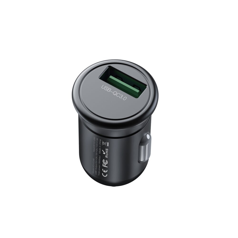 XO car charger CC46 QC 3.0 18W 1x USB gray hind ja info | Auto elektritarvikud | hansapost.ee