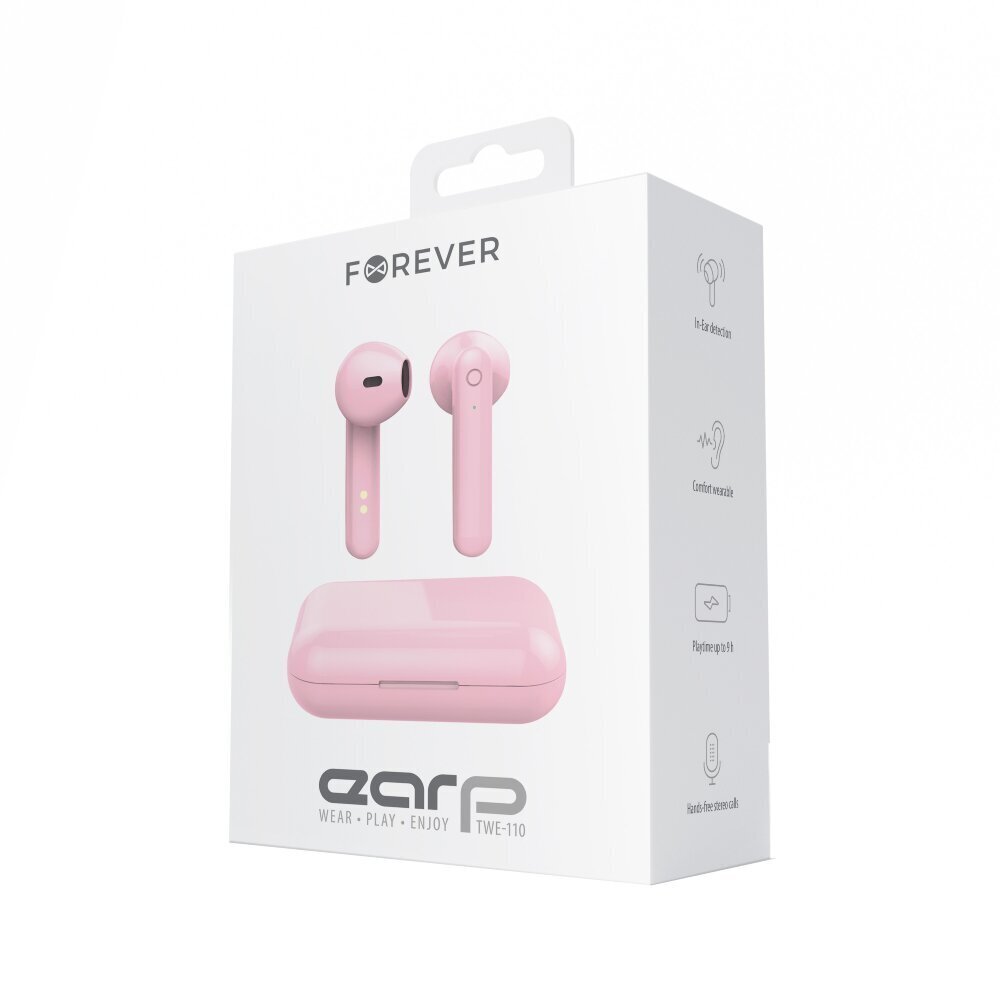 Forever Bluetooth earphones TWE-110 Earp pink hind ja info | Kõrvaklapid | hansapost.ee