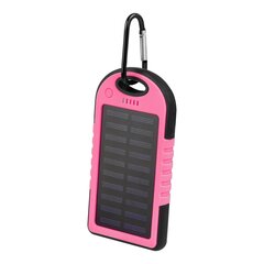 Akupank Setty solar power bank SPBS-05 5000 mAh pink hind ja info | Oem Mobiiltelefonid, fotokaamerad, nutiseadmed | hansapost.ee