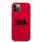 KLHCP12MSLKLRE Karl Lagerfeld Stack Black Logo Silicone Case for iPhone 12/12 Pro 6.1 Red hind ja info | Telefonide kaitsekaaned ja -ümbrised | hansapost.ee