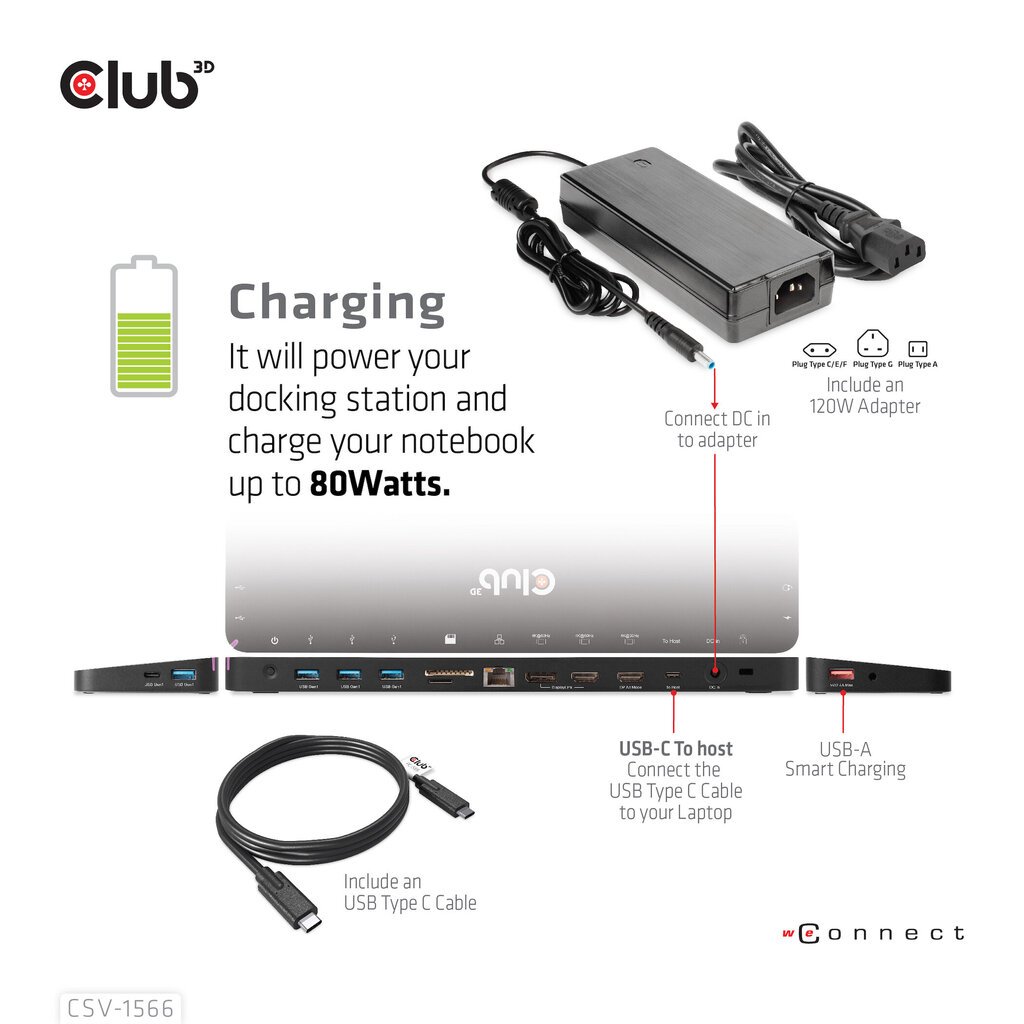 Club 3D CSV-1566 price and information | Sülearvuti tarvikud | hansapost.ee