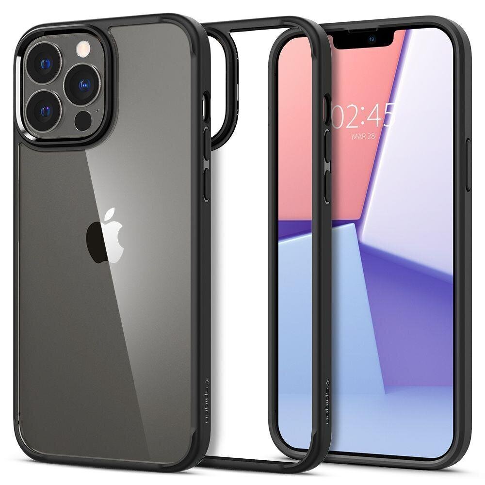 Telefoniümbris Spigen telefonile iPhone 13 Pro Max, läbipaistev/must цена и информация | Telefonide kaitsekaaned ja -ümbrised | hansapost.ee