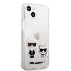 KLHCP13MCKTR Karl Lagerfeld PC/TPU Ikonik Karl and Choupette Case for iPhone 13 Transparent цена и информация | Чехлы для телефонов | hansapost.ee