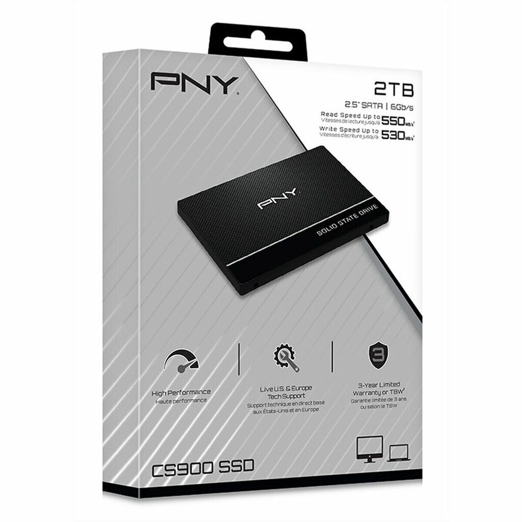 PNY CS900, 2TB, 2.5" цена и информация | Sisemised kõvakettad | hansapost.ee