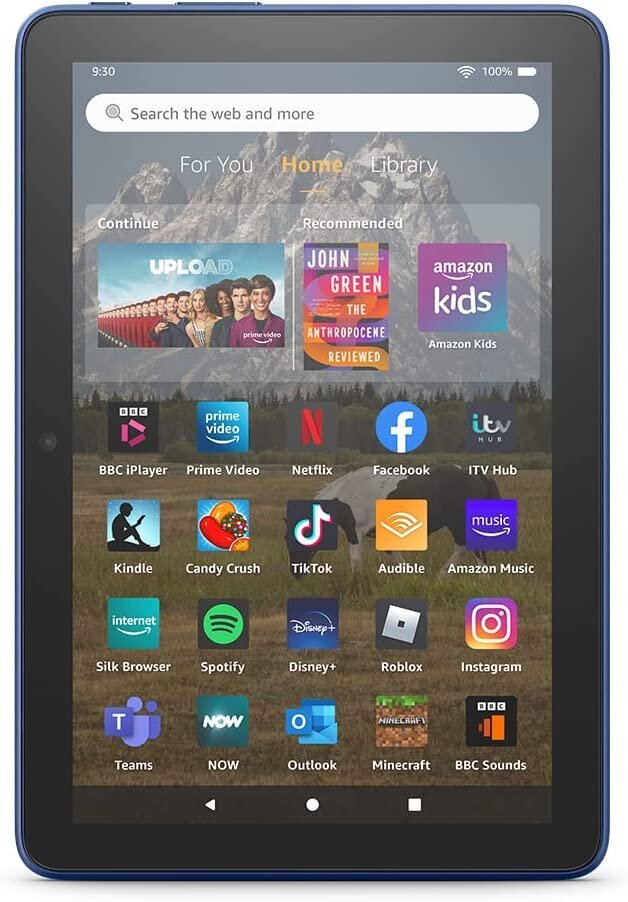 Tahvelarvuti Amazon Fire HD 8 32GB 2022, sinine hind ja info | Tahvelarvutid | hansapost.ee