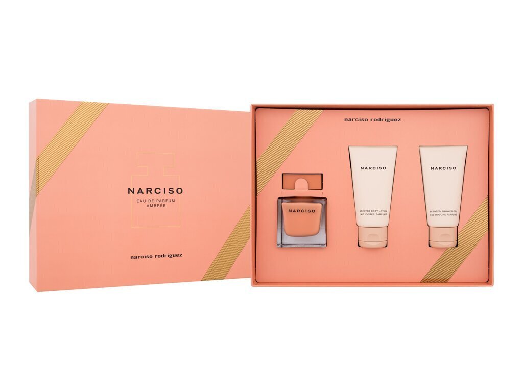 Komplekt Narciso Rodriguez naistele: Parfüümvesi Ambrée EDP, 50 ml + Ihupiim, 50 ml + Dušigeel, 50 ml price and information | Parfüümid naistele | hansapost.ee