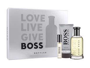 Komplekt Hugo Boss Botteled meestele: Tualettvesi EDT, 100 ml + tualettvesi EDT, 10 ml + dušigeel, 100 ml price and information | Perfumes for men | hansapost.ee