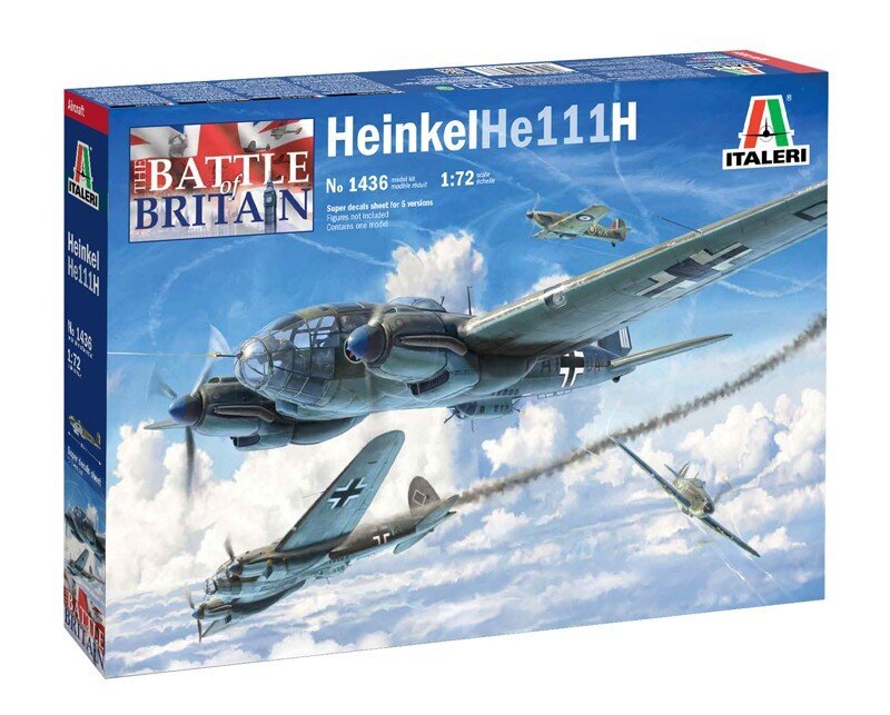 Italeri Plastmudel Heinkel He 111H Battle of Britain 80. koht hind ja info | Mudelautode kogumine | hansapost.ee