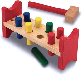 Развивающая деревянная игрушка с кубиками и молотком Melissa & Doug цена и информация | Игрушки для малышей | hansapost.ee