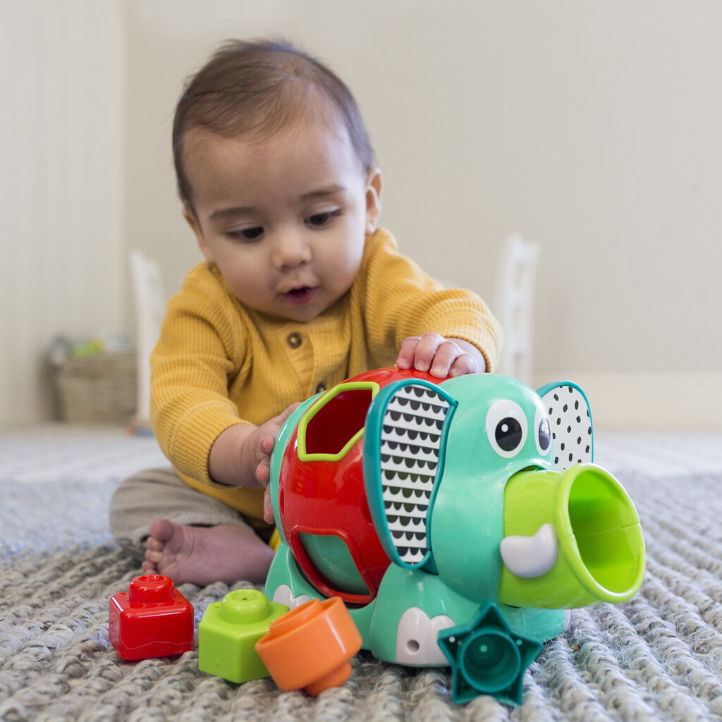 Kujude sorteerija-mänguasi Elevant Infantino цена и информация | Beebide mänguasjad | hansapost.ee