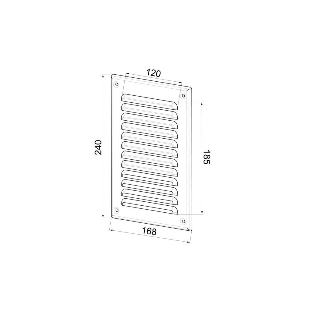Ventilatsioonivõre Awenta, 14*21, valget värvi hind ja info | Vannitoa ventilaatorid | hansapost.ee