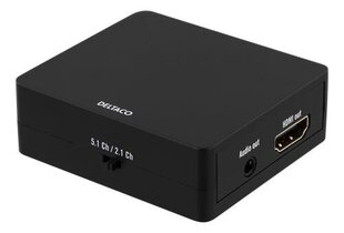 Adapter Deltaco HDMI to HDMI + SPDIF / 3.5mm, Ultra HD in 30Hz / HDMI-7038 цена и информация | Адаптеры и USB-hub | hansapost.ee