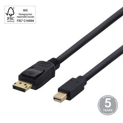 Deltaco, DisplayPort - miniDisplayPort, 4K UHD, 1 m цена и информация | Кабели и провода | hansapost.ee