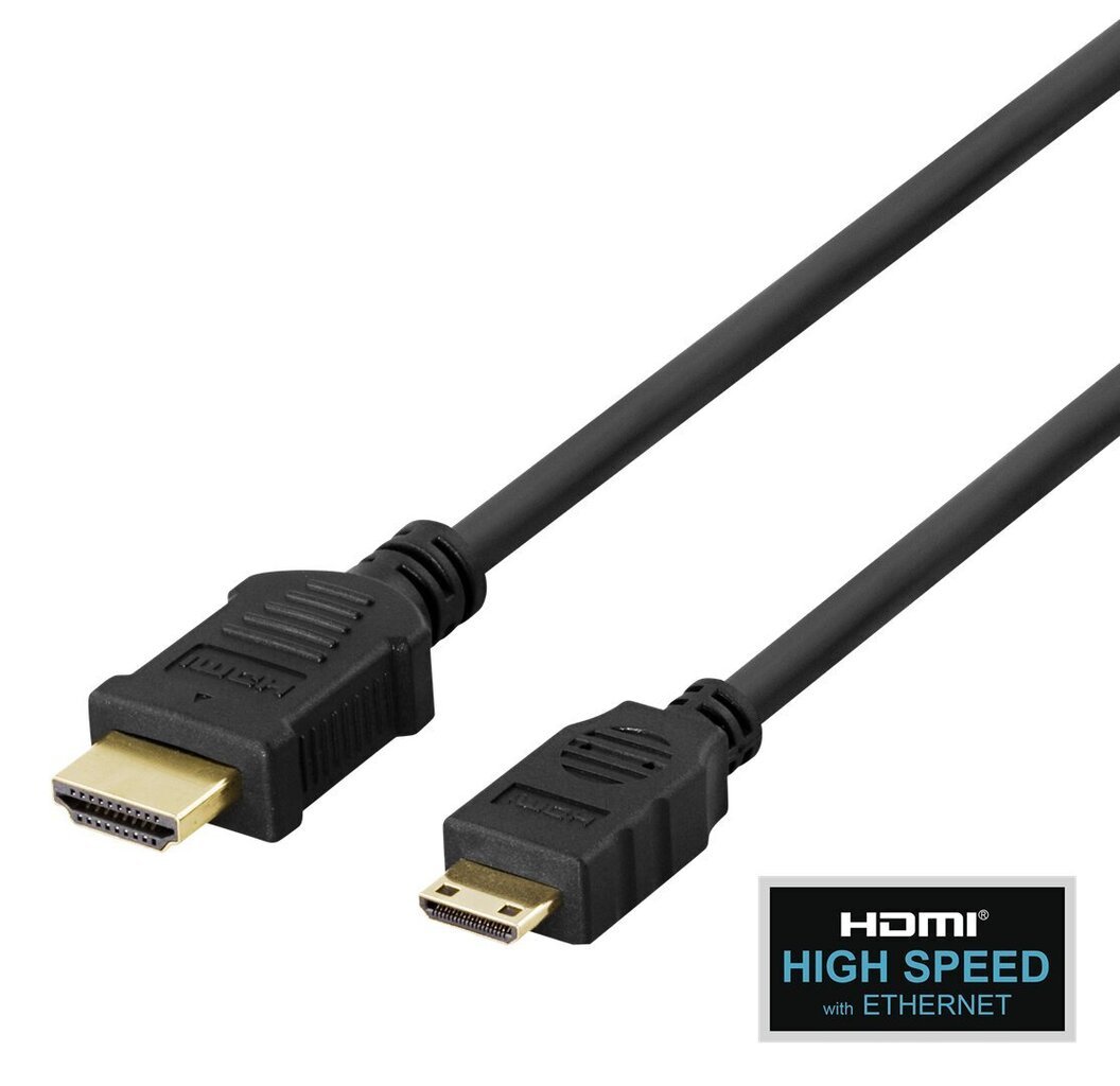 Deltaco, HDMI - micro HDMI, 4K UHD in 60Hz, 2 m hind ja info | Juhtmed ja kaablid | hansapost.ee