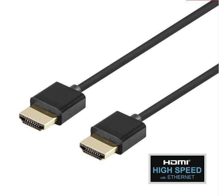 Deltaco, HDMI, 4K UHD, 1 m цена и информация | Juhtmed ja kaablid | hansapost.ee
