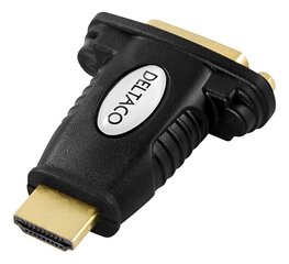 Deltaco HDMI - DVI-D, 1080p, juodas / 00100020 hind ja info | USB adapterid ja jagajad | hansapost.ee