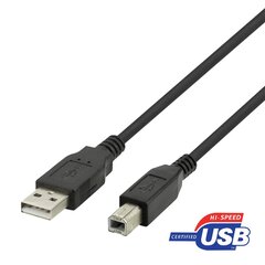 Deltaco, USB-B 2.0 tinkamas spausdintuvams, 1 m цена и информация | Кабели и провода | hansapost.ee