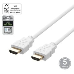 Kabelis Deltaco HU-30A-R Ultra High Speed HDMI, 3m hind ja info | Juhtmed ja kaablid | hansapost.ee